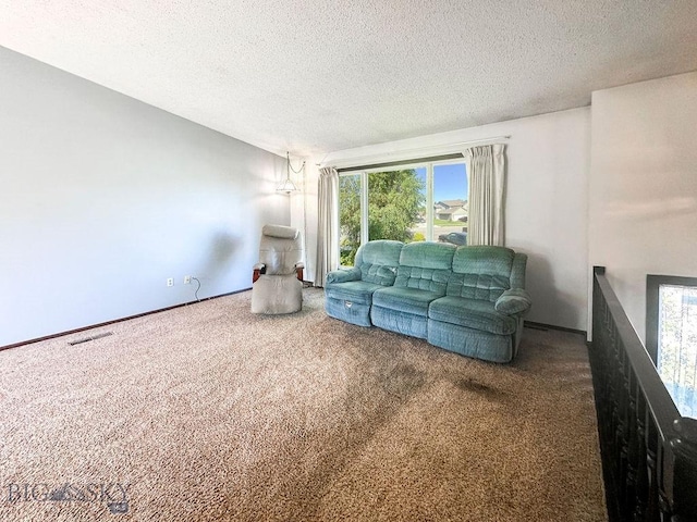 1716 S Rouse, Bozeman, MT 59715 - carpeted living area with healthy amount of natural light and a textured ceiling