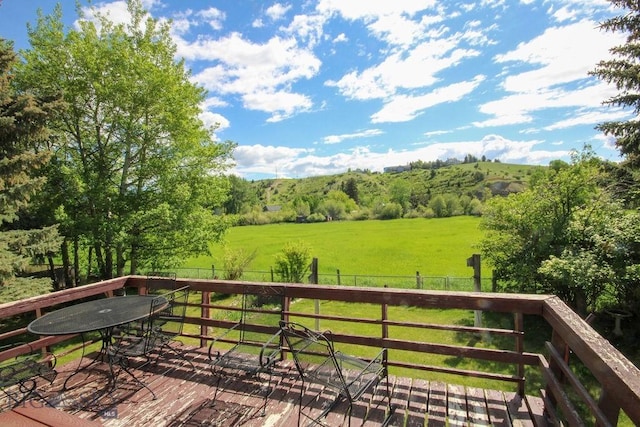 1716 S Rouse, Bozeman, MT 59715 - wooden terrace with a view of rural / pastoral area