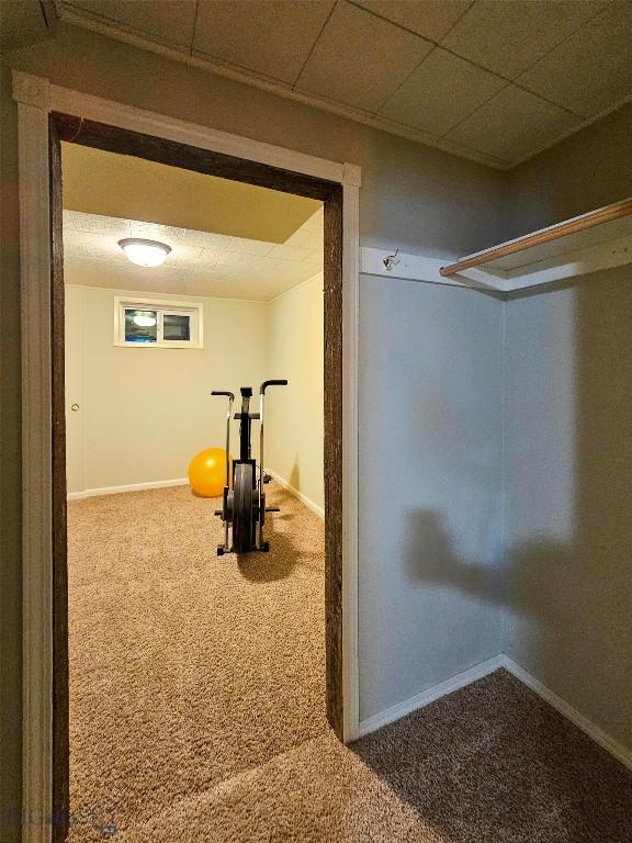 201 W 8th Ave, Big Timber, MT 59011 - workout area featuring carpet and baseboards