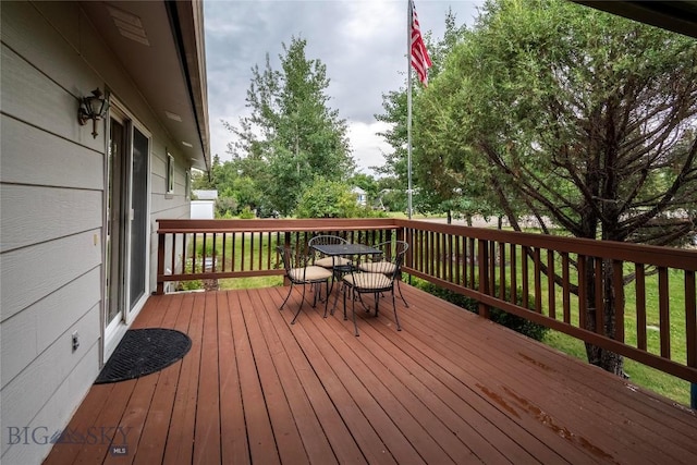 201 W 8th Ave, Big Timber, MT 59011 - deck featuring outdoor dining space