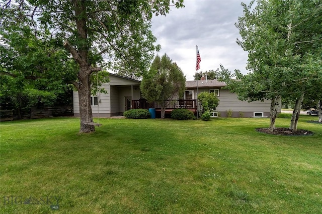201 W 8th Ave, Big Timber, MT 59011 - view of grassy yard with a deck