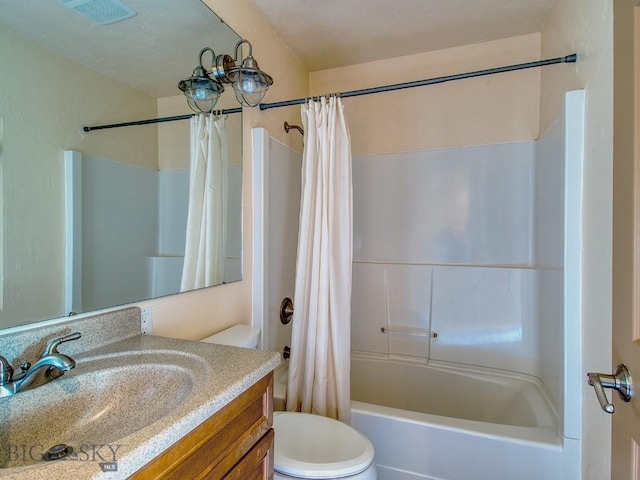 353 Sacajawea Peak Dr, Bozeman, MT 59718 - bathroom with shower / bath combo with shower curtain and vanity