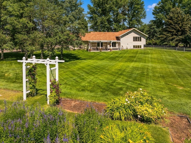 353 Sacajawea Peak Dr, Bozeman, MT 59718 - view of yard featuring a patio