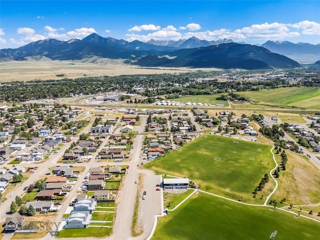 818 N 13th St, Livingston, MT 59047 - aerial view of residential area featuring mountains