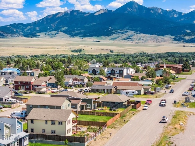 818 N 13th St, Livingston, MT 59047 - aerial view of residential area with mountains