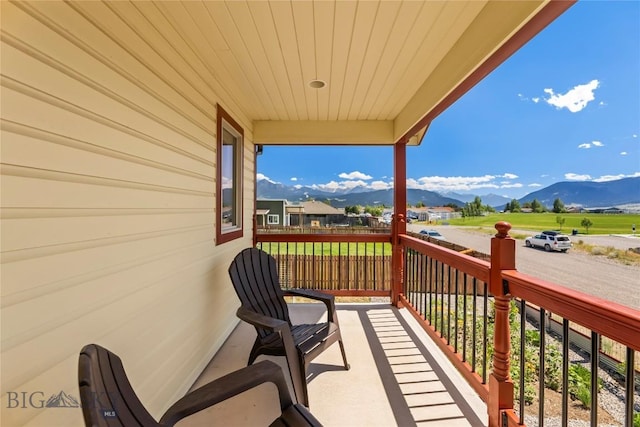 818 N 13th St, Livingston, MT 59047 - balcony featuring a mountain view