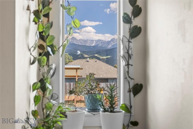818 N 13th St, Livingston, MT 59047 - doorway featuring a mountain view