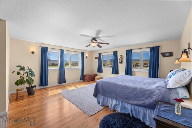 818 N 13th St, Livingston, MT 59047 - bedroom featuring wood finished floors and ceiling fan