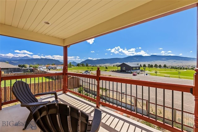 818 N 13th St, Livingston, MT 59047 - wooden terrace with a mountain view