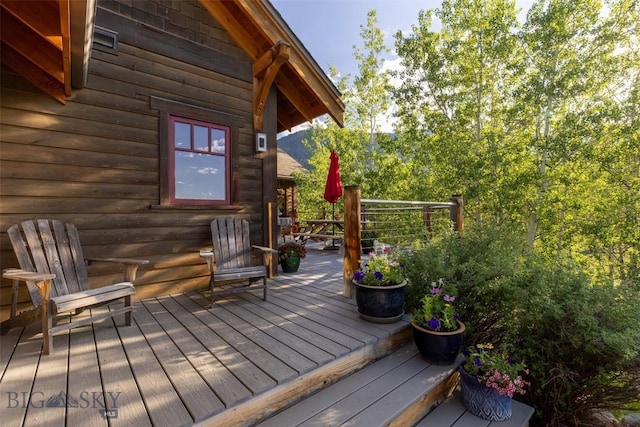 526 Chief Joseph, Big Sky, MT 59716 - view of wooden terrace