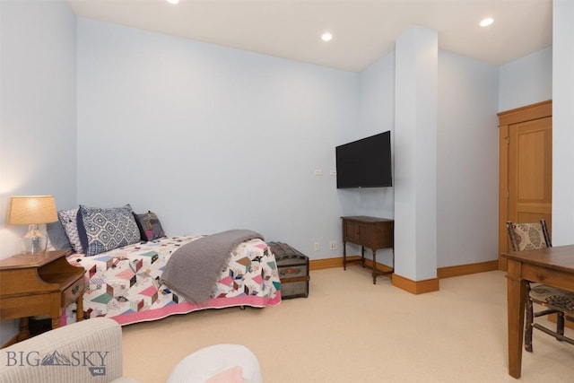 526 Chief Joseph, Big Sky, MT 59716 - bedroom featuring light carpet and recessed lighting