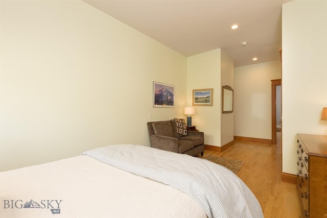 526 Chief Joseph, Big Sky, MT 59716 - bedroom with light wood finished floors and recessed lighting
