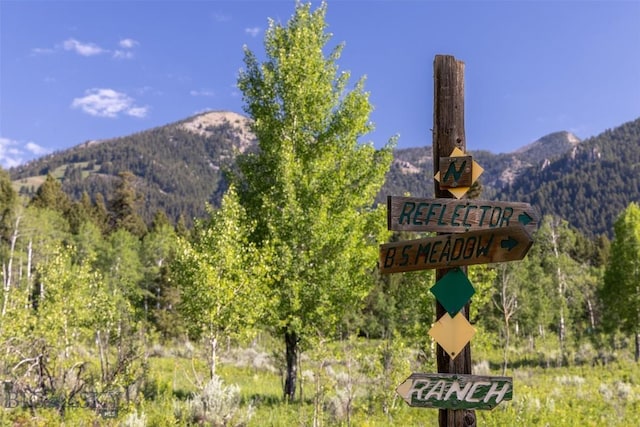 526 Chief Joseph, Big Sky, MT 59716 - view of mountain background featuring a heavily wooded area