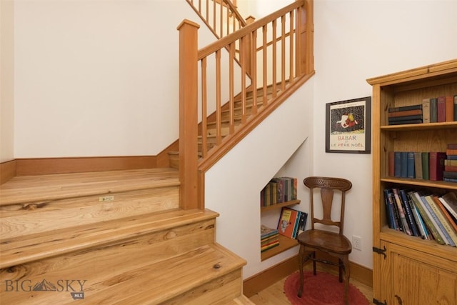 526 Chief Joseph, Big Sky, MT 59716 - stairs featuring wood finished floors