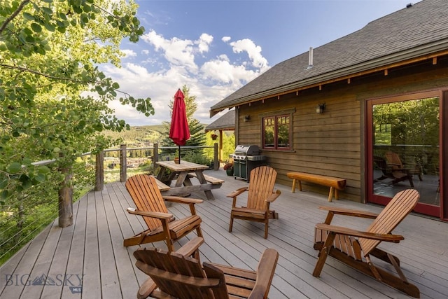 526 Chief Joseph, Big Sky, MT 59716 - deck featuring a grill