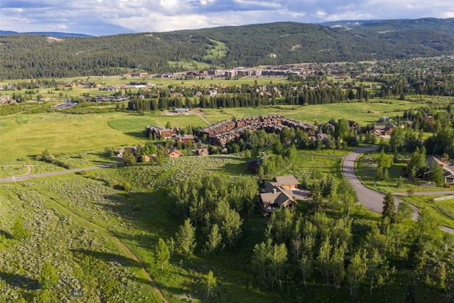 526 Chief Joseph, Big Sky, MT 59716 - view of property location with a mountain backdrop and a heavily wooded area
