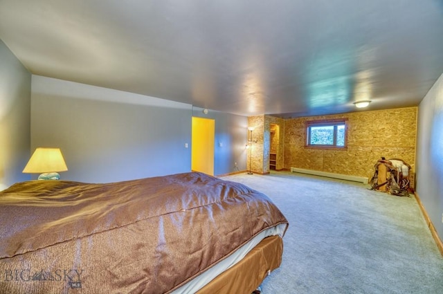 8799 Huffman Ln, Bozeman, MT 59715 - carpeted bedroom with a baseboard heating unit and baseboards