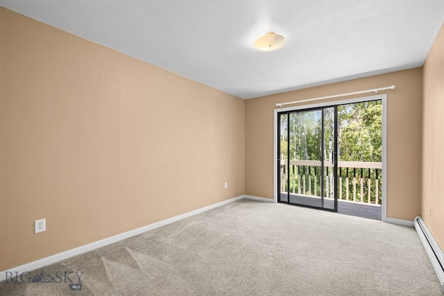 2020 S Rouse Unit 7, Bozeman, MT 59715 - empty room with baseboard heating and carpet floors