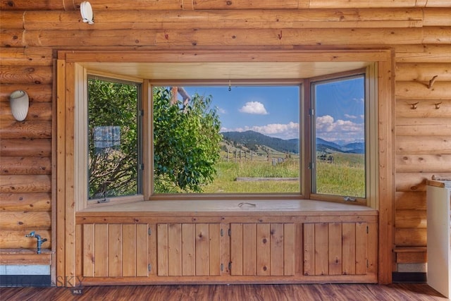 3500 Jackson Creek Rd, Bozeman, MT 59715 - detailed view of rustic walls and wood finished floors