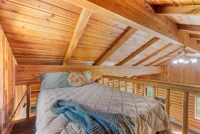3500 Jackson Creek Rd, Bozeman, MT 59715 - bedroom with wooden ceiling, wood walls, and wood finished floors
