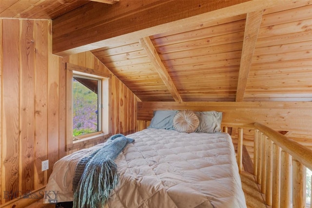 3500 Jackson Creek Rd, Bozeman, MT 59715 - bedroom with wooden ceiling and wooden walls