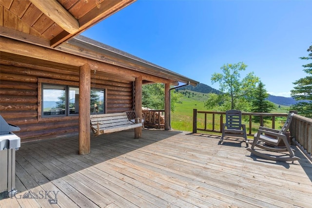 3500 Jackson Creek Rd, Bozeman, MT 59715 - deck with a mountain view