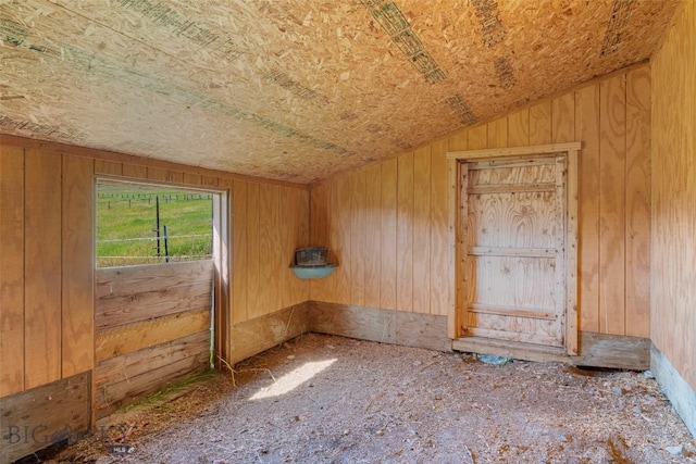 3500 Jackson Creek Rd, Bozeman, MT 59715 - empty room featuring lofted ceiling and wooden walls