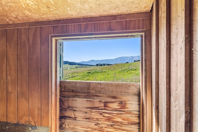 3500 Jackson Creek Rd, Bozeman, MT 59715 - detailed view of wood walls and a mountainous background