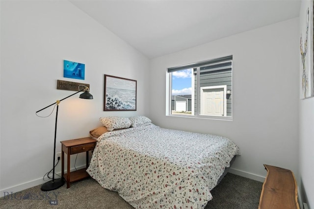 402 Brookline St Unit B, Livingston, MT 59047 - bedroom with carpet flooring and vaulted ceiling