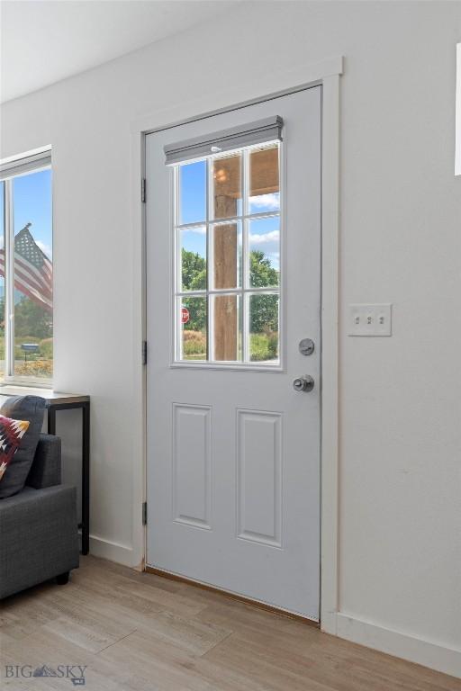 402 Brookline St Unit B, Livingston, MT 59047 - entryway featuring light wood-type flooring