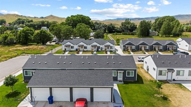 402 Brookline St Unit B, Livingston, MT 59047 - aerial view of residential area featuring a mountain backdrop