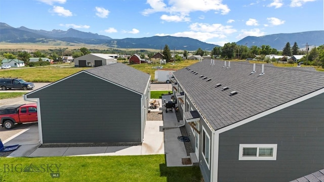 402 Brookline St Unit B, Livingston, MT 59047 - aerial view of residential area with a mountain backdrop
