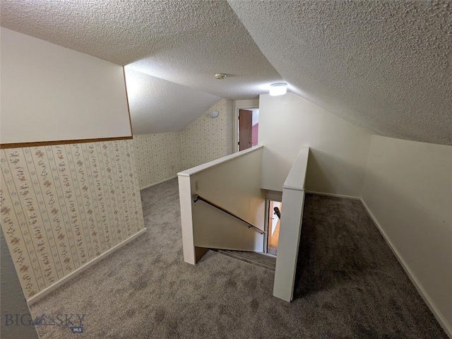 944 Placer, Butte, MT 59701 - bonus room featuring carpet floors, lofted ceiling, and a textured ceiling