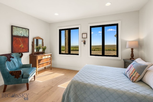 120 Horseshoe Loop, Harrison, MT 59735 - bedroom with light wood-type flooring and recessed lighting