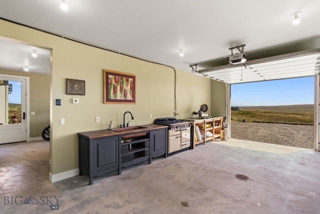 120 Horseshoe Loop, Harrison, MT 59735 - garage with a sink and a garage door opener