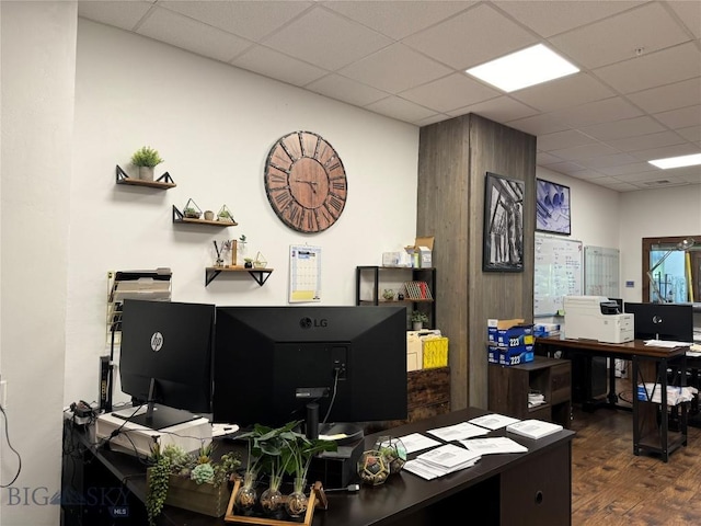 33 Lone Peak Dr Unit 202, Big Sky, MT 59716 - office space with dark wood-style flooring and a paneled ceiling