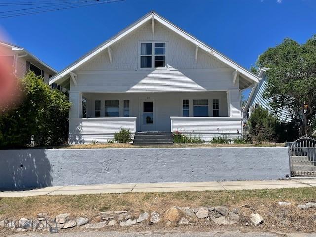 619 Daly St W, Walkerville, MT 59701 - view of front facade with a porch