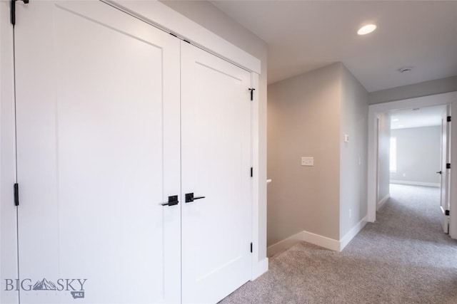740 Rogers Way Unit B, Bozeman, MT 59718 - hall featuring light colored carpet and recessed lighting