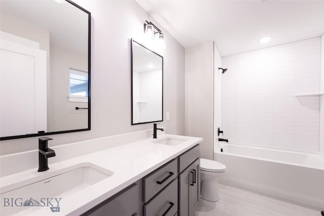 740 Rogers Way Unit B, Bozeman, MT 59718 - full bath with double vanity and shower / bathtub combination
