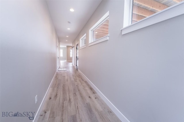 740 Rogers Way Unit B, Bozeman, MT 59718 - hallway with light wood finished floors and recessed lighting