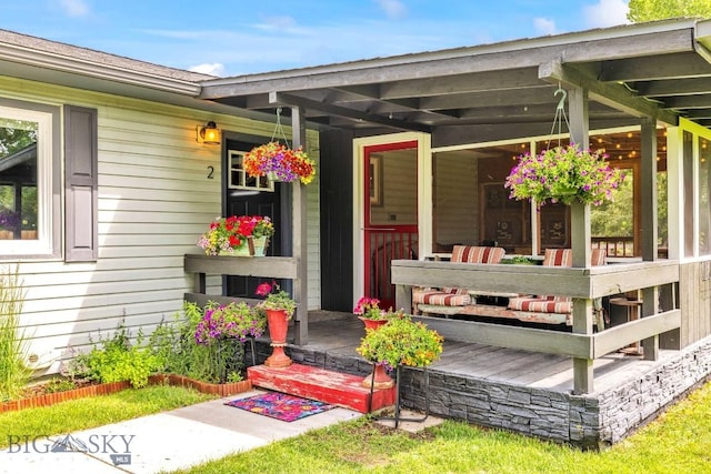 2 Harris Pl, Livingston, MT 59047 - view of wooden porch
