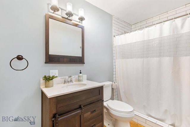 2 Harris Pl, Livingston, MT 59047 - bathroom featuring vanity and a shower with shower curtain