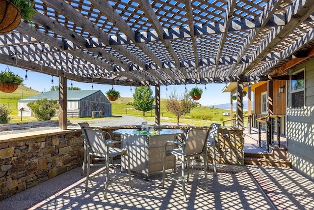 915 Point Of Rocks Rd, Whitehall, MT 59759 - view of patio with a pergola