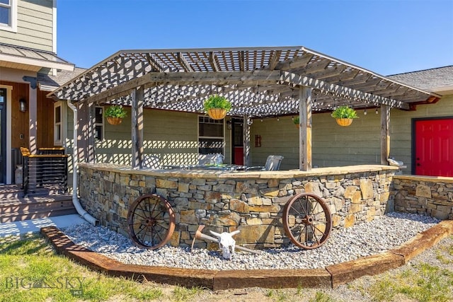 915 Point Of Rocks Rd, Whitehall, MT 59759 - view of patio / terrace with a pergola