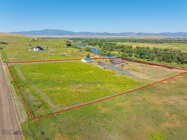 915 Point Of Rocks Rd, Whitehall, MT 59759 - overview of rural landscape with property boundaries highlighted and a mountainous background