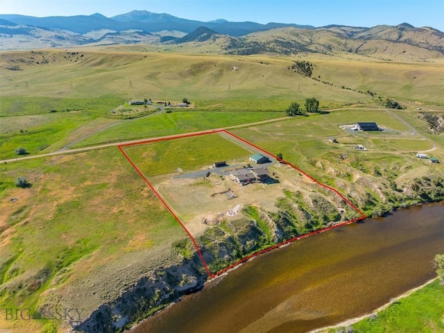 915 Point Of Rocks Rd, Whitehall, MT 59759 - view of rural area with property parcel outlined and a mountainous background