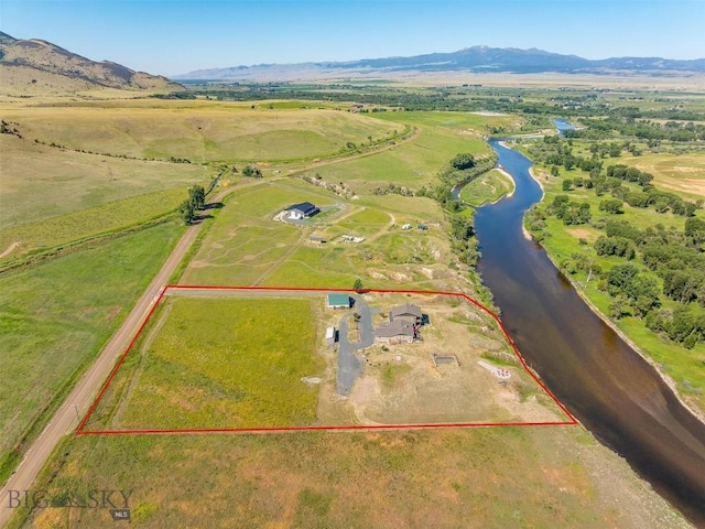 915 Point Of Rocks Rd, Whitehall, MT 59759 - overview of rural landscape with a water and mountain view and property parcel outlined