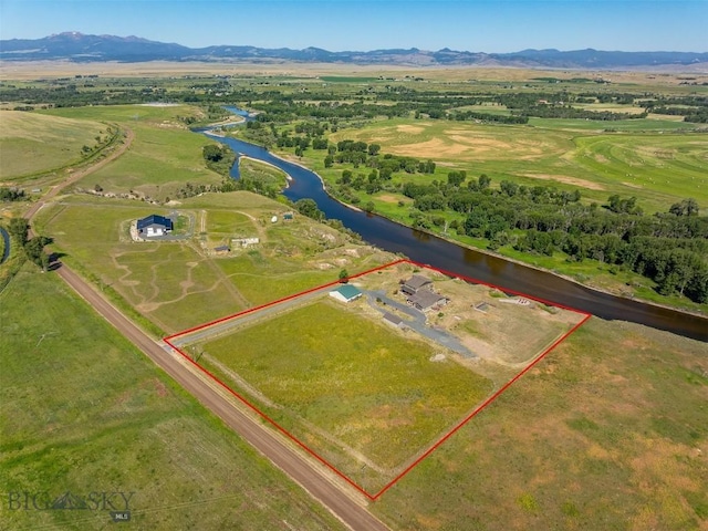 915 Point Of Rocks Rd, Whitehall, MT 59759 - view of rural area with property parcel outlined and a water and mountain view
