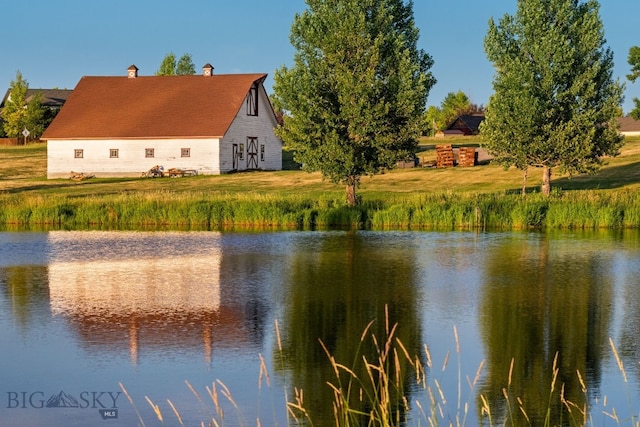 74 W Clara Ct, Bozeman, MT 59718 - water view featuring a barn