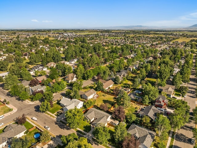 3455 W Cascade, Bozeman, MT 59718 - aerial overview of property's location with nearby suburban area and a mountainous background